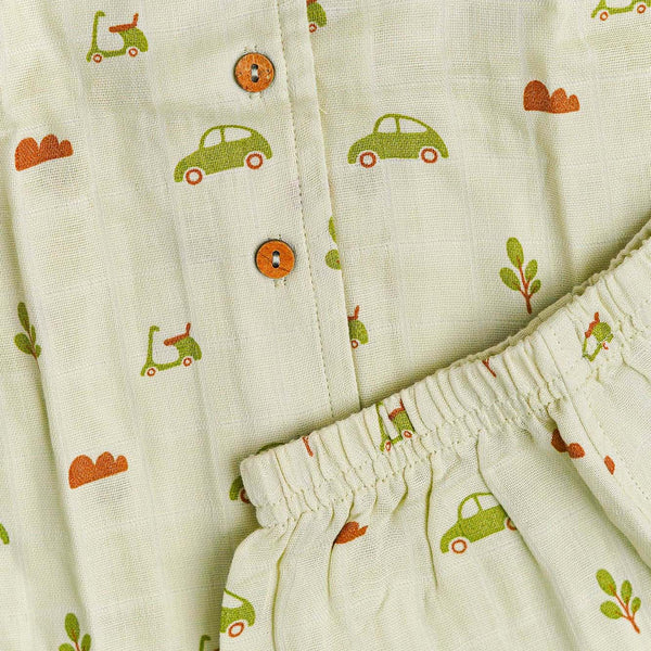 firstin aloe wash vespa printed muslin night suit set firstin aloe wash vespa printed muslin night suit set