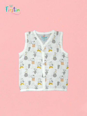 firstin muslin jabla snap button sleeveless assorted (any 3 prints) 3 pcs pack combo firstin muslin jabla snap button sleeveless assorted (any 3 prints) 3 pcs pack combo
