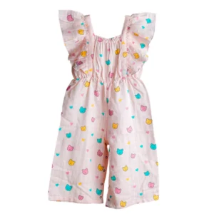 firstin muslin palazzo (bottom snap button) salsa rose buddy