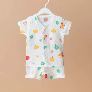 firstin muslin jabla shorts half sleeve snow ball